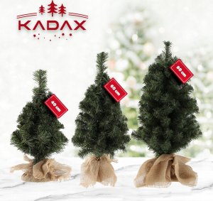 Kadax Choinka sztuczna Mała Juta 60 cm Zielona Ozdobna 16