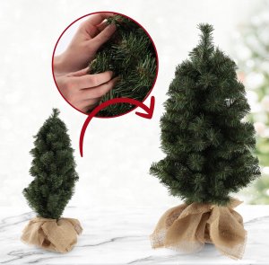 Kadax Choinka sztuczna Mała Juta 80 cm Zielona Ozdobna 14