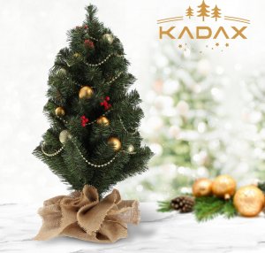 Kadax Choinka sztuczna Mała Juta 80 cm Zielona Ozdobna 5