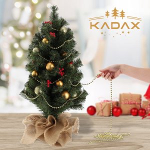 Kadax Choinka sztuczna Mała Juta 80 cm Zielona Ozdobna 10