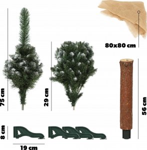 Kadax Choinka sztuczna Diamentowa 160 cm Sosna Na Pniu 4