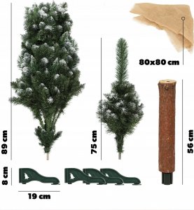 Kadax Choinka sztuczna Diamentowa 220 cm Sosna Na Pniu 4