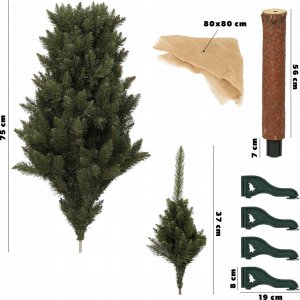 Kadax Choinka sztuczna 160 cm Świerk Na Pniu Naturalny 4