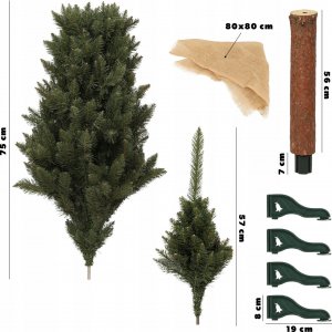 Kadax Choinka sztuczna 180 cm Świerk Na Pniu Naturalny 4