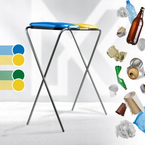 Kadax KADAX Stojak Na Worki Do Segregacji Śmieci 2x120L 8