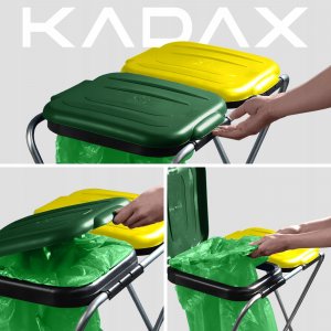 Kadax KADAX Stojak Na Worki Do Segregacji Śmieci 2x120L 5