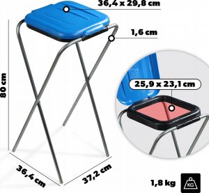 Kadax KADAX Stojak Na Worki Do Segregacji Śmieci 120L 3