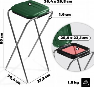 Kadax KADAX Stojak Na Worki Do Segregacji Śmieci 120L 3