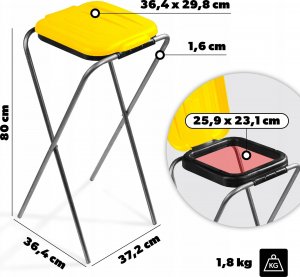 Kadax KADAX Stojak Na Worki Do Segregacji Śmieci 120L 3