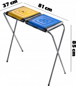 Kadax Kosz Stojak Na Worki Do Segregacji Śmieci 2x120L 6