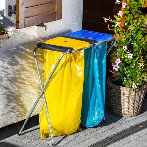 Kadax Kosz Stojak Na Worki Do Segregacji Śmieci 2x120L 7