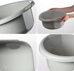 Kadax KADAX Miska Na Pranie 8L Okrągła Miednica Szara 9