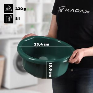 Kadax KADAX Miska Na Pranie 8L Okrągła Miednica Zielona 3