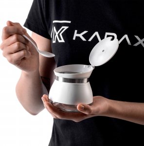 Kadax Cukiernica Cukierniczka Z Łyżeczką Pokrywką Biała 2