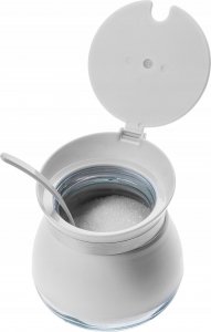 Kadax Cukiernica Cukierniczka Z Łyżeczką Pokrywką Biała 4