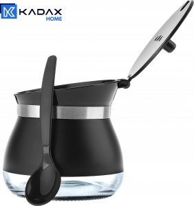Kadax Cukiernica Cukierniczka Z Łyżeczką Pokrywką Czarna 6
