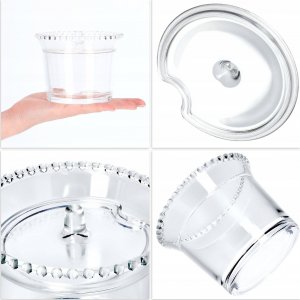 Kadax Cukiernica Szklana Z Przykrywką Pojemnik Na Cukier 3