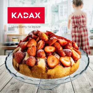 Kadax Patera Na Ciasto Szklana 32cm Tort Owoce Na Nóżce 2