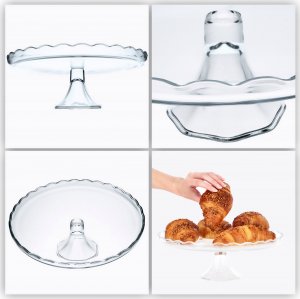 Kadax Patera Na Ciasto Szklana 32cm Tort Owoce Na Nóżce 4