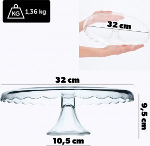 Kadax Patera Na Ciasto Szklana 32cm Tort Owoce Ciasta 3