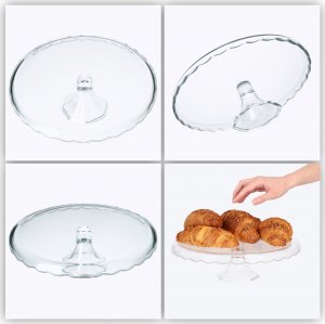 Kadax Patera Na Ciasto Szklana 32cm Tort Owoce Ciasta 4