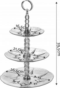 Kadax Patera Etażerka Na Ciasto Owoce Piramida 3 Poziomy 4