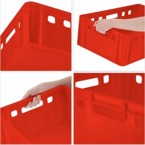 Kadax KADAX Pojemnik na mięso EURO2 40L HDPE czerwony 4