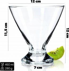 Kadax Pucharek Na Lody Desery Czarka Szklana 460ml 1szt 3
