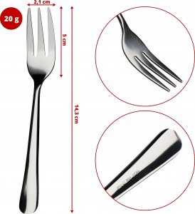 Kadax Widelce Do Ciasta 3x Widelczyki Do Deserów Tortów 2
