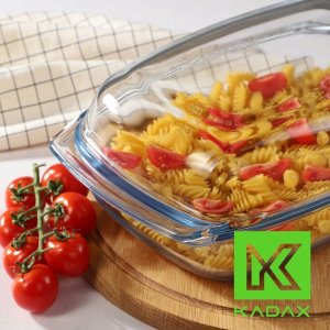 Kadax Kadax Naczynie Żaroodporne z Pokrywką 5L Szklane 4