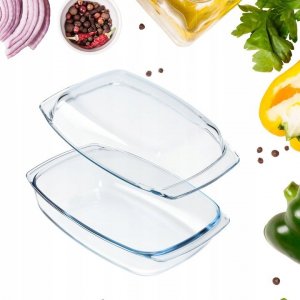 Kadax Kadax Naczynie Żaroodporne z Pokrywką 5L Szklane 7