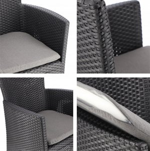 Kadax Allibert Fotel Ogrodowy Z Poduszką Krzesło Rattan 7