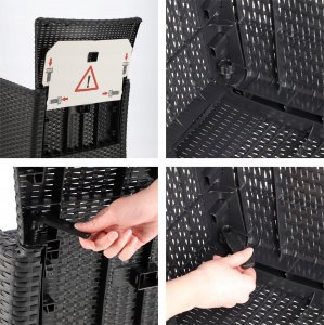 Kadax Allibert Fotel Ogrodowy Z Poduszką Krzesło Rattan 8