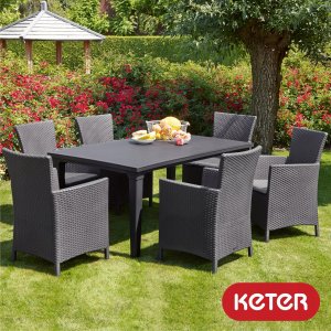 Kadax Allibert Fotel Ogrodowy Z Poduszką Krzesło Rattan 10