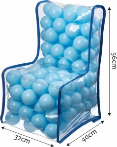 Kadax Krzesełko Fotelik Dla Dzieci Piłki Niebieskie 56cm 14