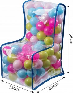 Kadax Krzesełko Fotelik Dla Dzieci Piłki Pastelowe 56cm 13