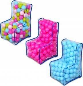 Kadax Krzesełko Fotelik Dla Dzieci Piłki Pastelowe 56cm 14