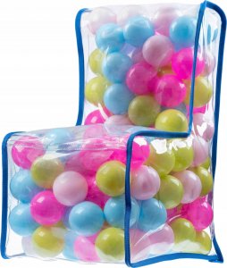 Kadax Krzesełko Fotelik Dla Dzieci Piłki Pastelowe 56cm 10