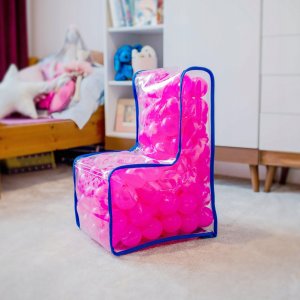 Kadax Krzesełko Fotelik Dla Dzieci Piłki Różowe 56cm 2