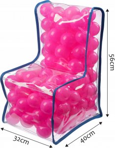 Kadax Krzesełko Fotelik Dla Dzieci Piłki Różowe 56cm 8