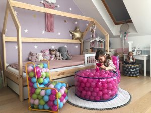 Kadax Krzesełko Fotelik Dla Dzieci Piłki Różowe 56cm 10