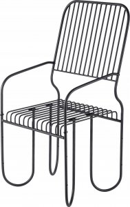 Kadax KADAX Ławka Ogrodowa z Oparciem Krzesło 50cm 1