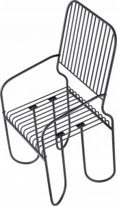 Kadax KADAX Ławka Ogrodowa z Oparciem Krzesło 50cm 13