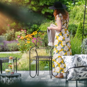 Kadax KADAX Ławka Ogrodowa z Oparciem Krzesło 50cm 2