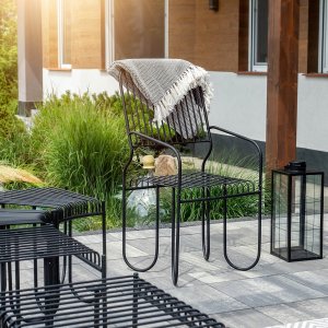 Kadax KADAX Ławka Ogrodowa z Oparciem Krzesło 50cm 5