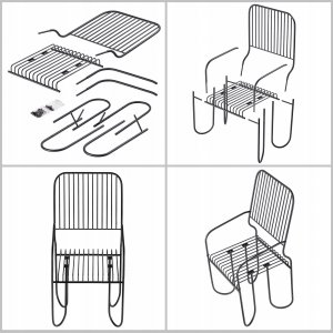 Kadax KADAX Ławka Ogrodowa z Oparciem Krzesło 50cm 8