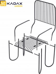 Kadax KADAX Ławka Ogrodowa z Oparciem Krzesło 50cm 10