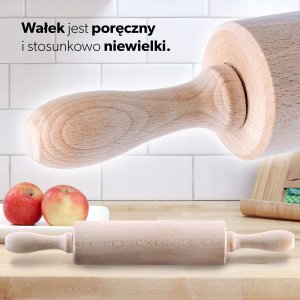 Kadax Wałek Drewniany Ruchomy Do Ciasta Pizzy 38 cm 5
