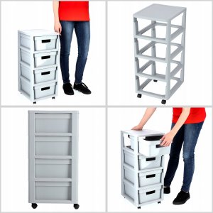 Kadax Curver Regał Komoda 4x11L Szuflady Infinity Szary 5