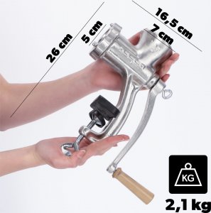 Maszynka do mielenia mięsa Kadax Maszynka Do Mielenia Mięsa Ręczna Żeliwna Nr 5 3